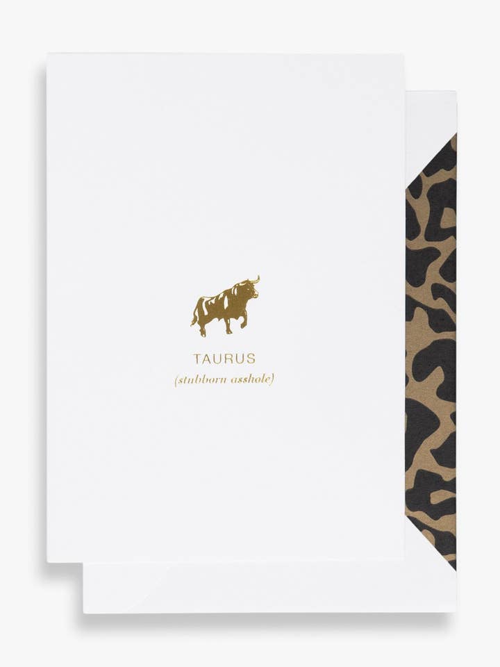 Taurus (en envis typ) – zodiak-hälsningskort för wholesale av Cardsome