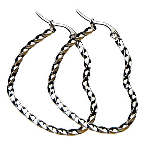 Brincos em Aço Inoxidável Coração, 36mm por atacado de EHAWA