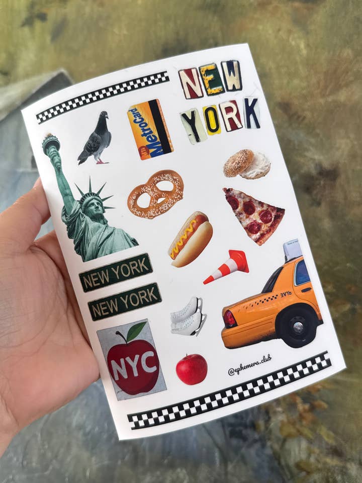 New York Sticker Sheet | 5x7 for wholesale by The Ephemera Club