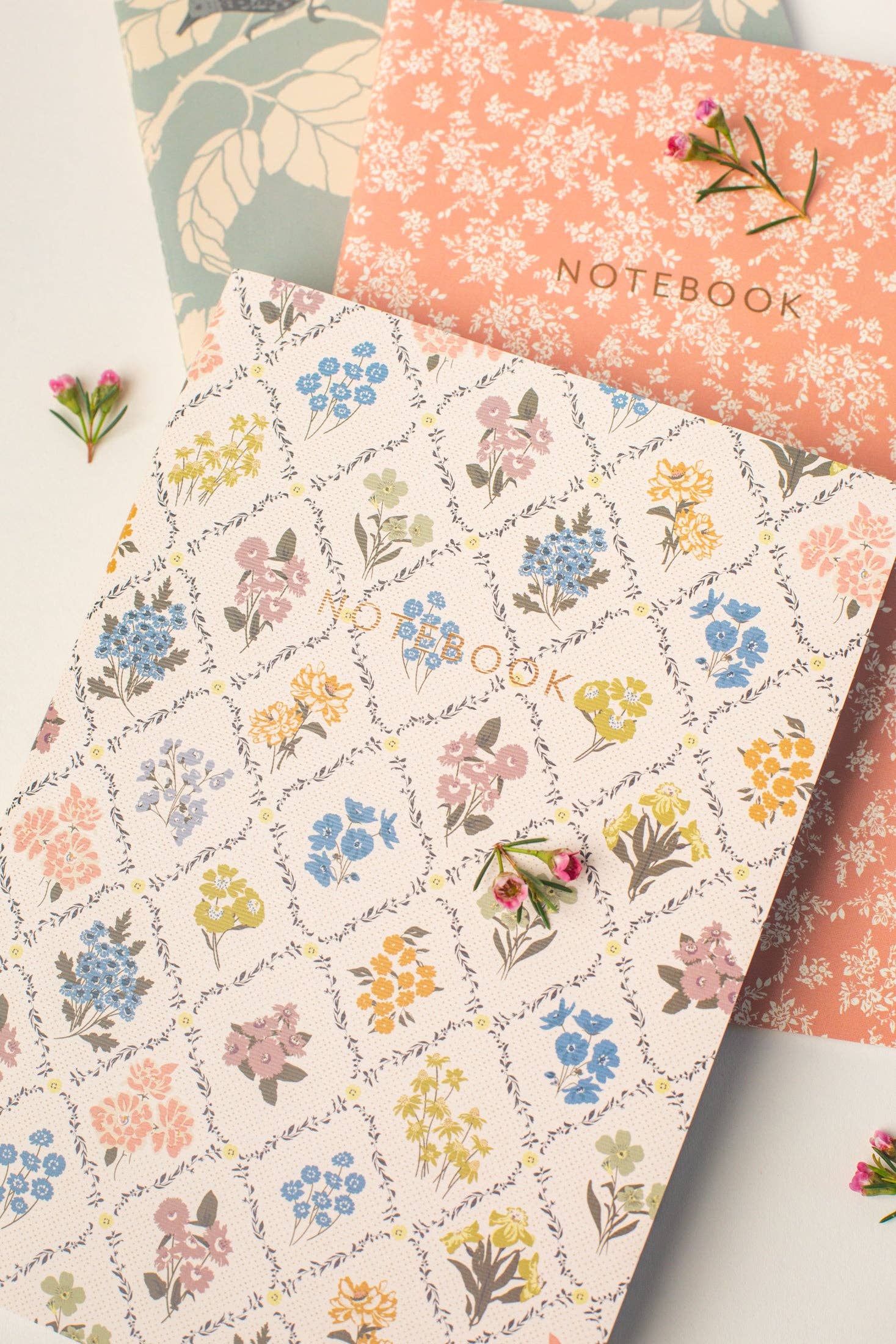 Flowerie - Wholesale Notebook - Reverie Floral Notebook Set | 3 Softcover Lined Journals10
