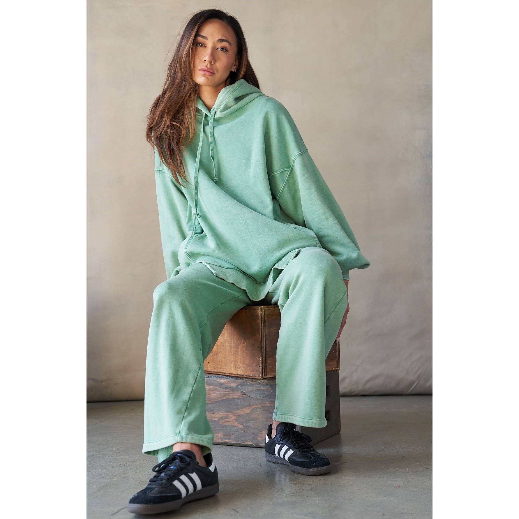 lalamia - Vente Pantalon d'intérieur/de jogging – femme - Pantalon de survêtement en polaire à large ouverture14