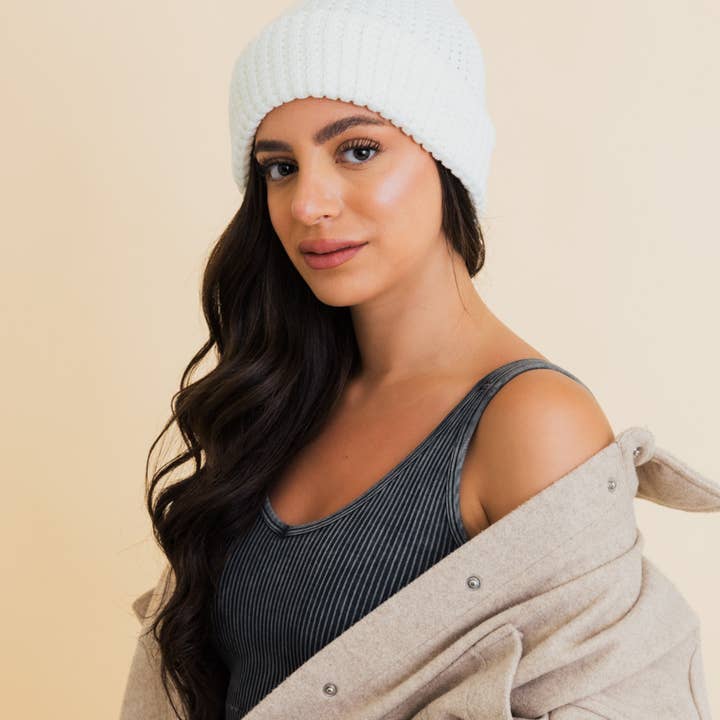 Leto Accessories - Wholesale Beanie - Women's - 🍞 Toasty Waffle Puff Beanie - Your Winter Sales Boost