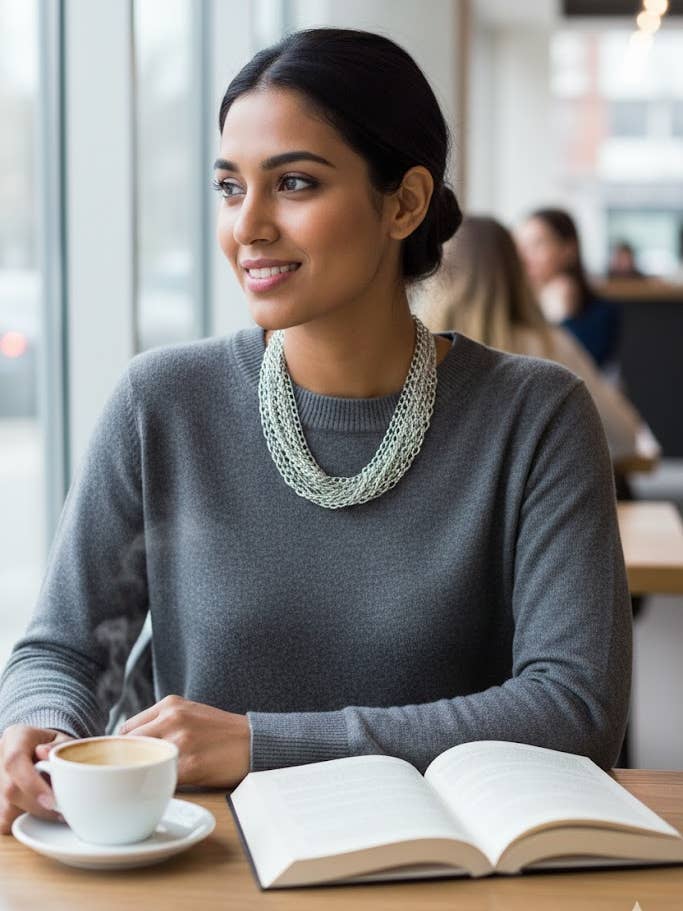 Chic Cascade Mehrstrang-Kettenhalskette für den Großhandel von Oceanic Jewellers - Majique London