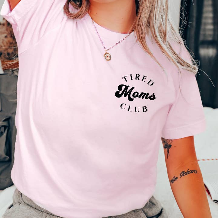 Chloe Vs Tank - Wholesale Screen Printed T-Shirt - Unisex - Pocket Tired Moms Club Tee *12 Colors (S-3X)9