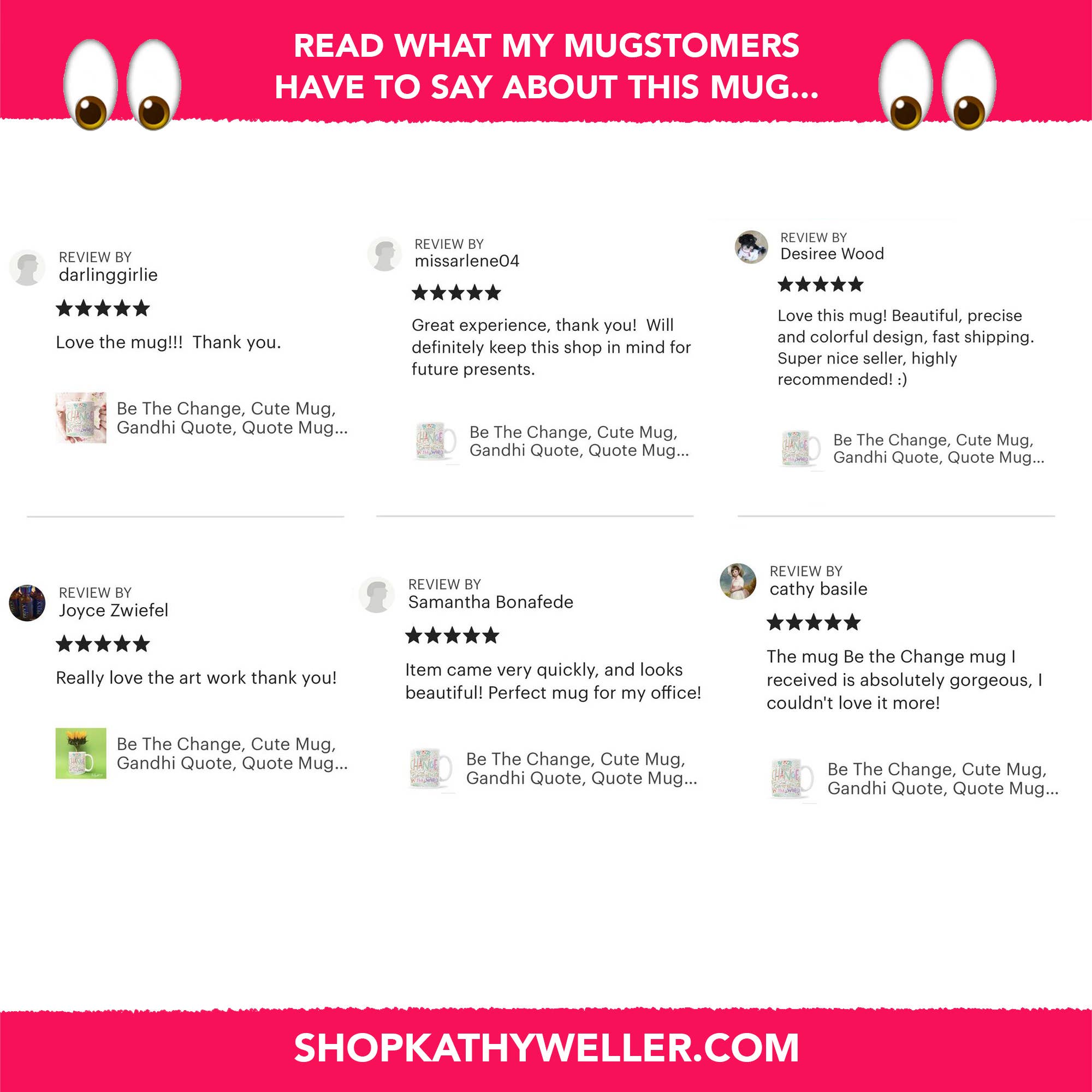 Kathy Weller Art+Ideas - Wholesale Coffee Mug - Be The Change You Wish To See In The World4