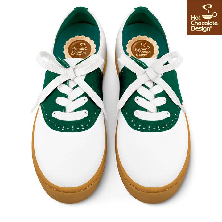 Popping Candy - Wholesale Lifestyle trainers – Women′s - Hot Chocolate Design - Saddle Sneakers Green2