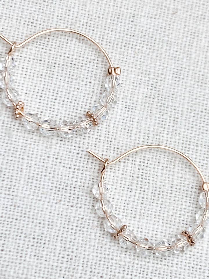 8-7885 Gracie Rose Guld Swarovski Kristall Hoop Örhängen för wholesale av Gracie Rose Designs