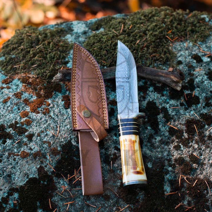 OnlyViking – wholesale Pocket knife/holder – Damascus Hunting Knife | OnlyViking