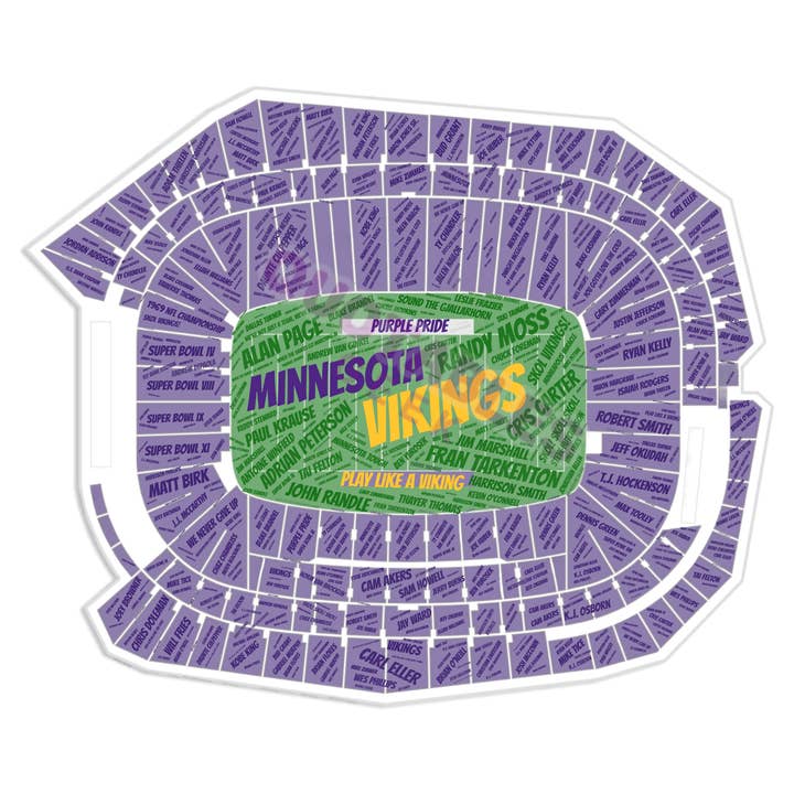 Minnesota Football Stadium for wholesale by Quotables Geek Custom Designs