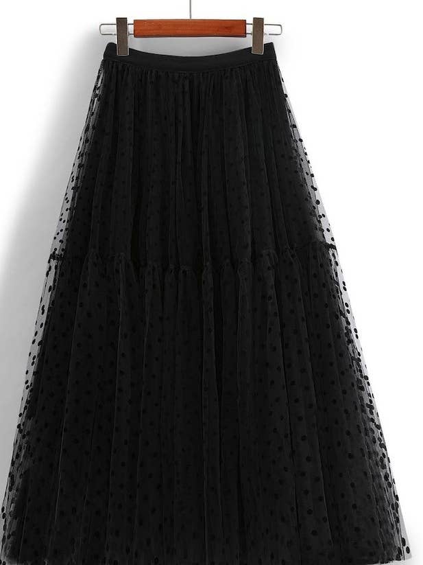 Miss Sparkling - Wholesale Skirt – Women’s - Polka Dot Midi Skirt1