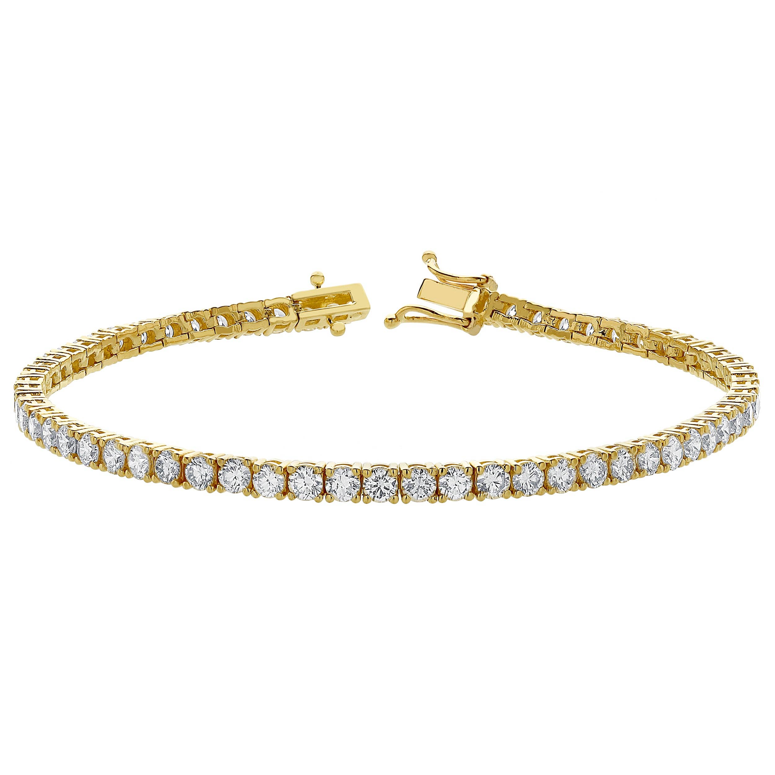 LuvMyJewelry (LMJ) - Vendita all'ingrosso Bracciali tennis - Bracciali Tennis con Diamanti Coltivati in Laboratorio in Oro Giallo 10K LMJ LoveGrown - 5,29 Ct0