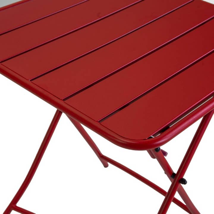 Rovigo Red Folding Metal Table CM60x60h72 for wholesale by Vacchetti