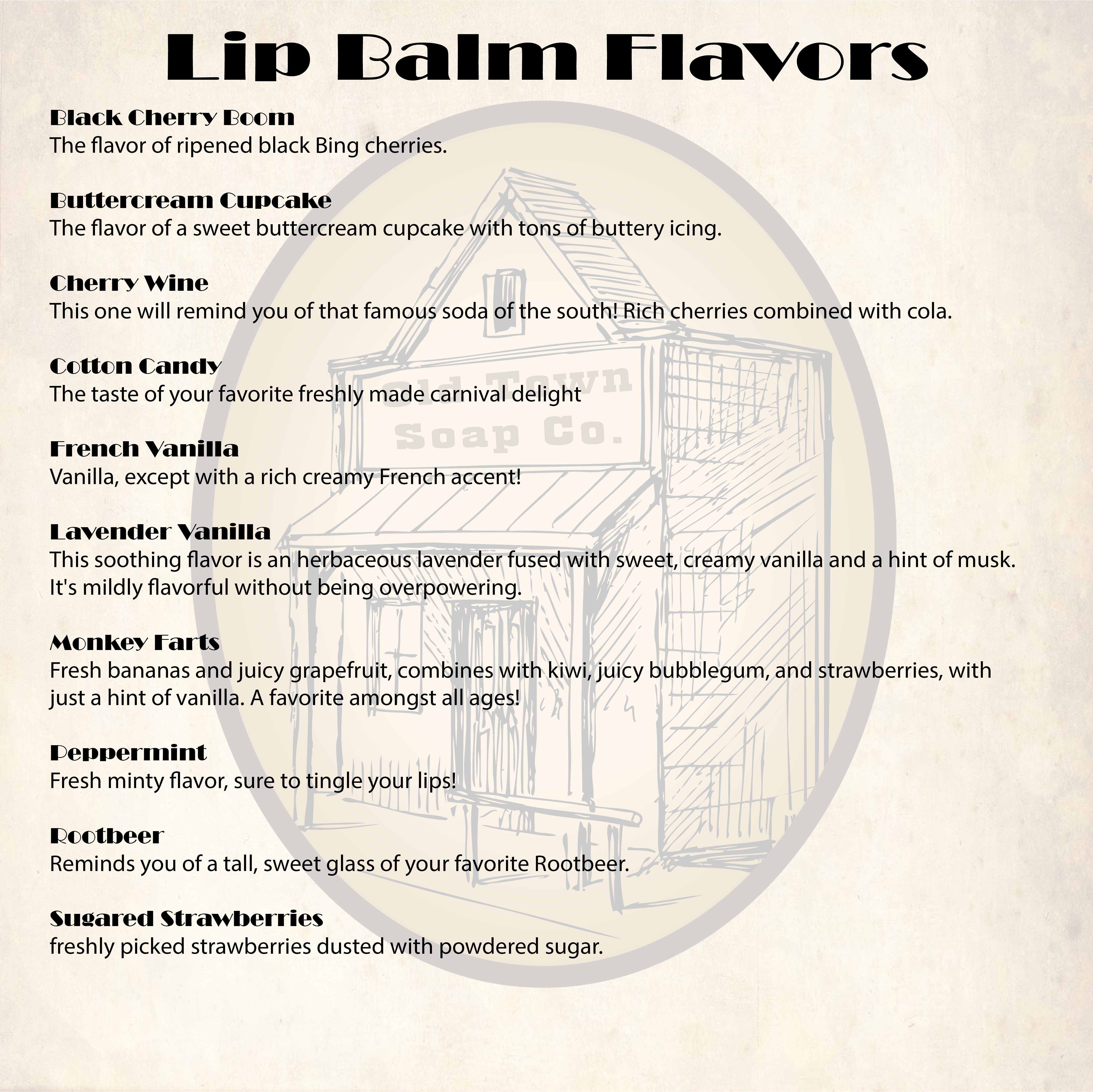 Old Town Soap Co. - Wholesale Lip Balm - Lip Balm -12 Flavors -Super Hydrating with SPF Protection4