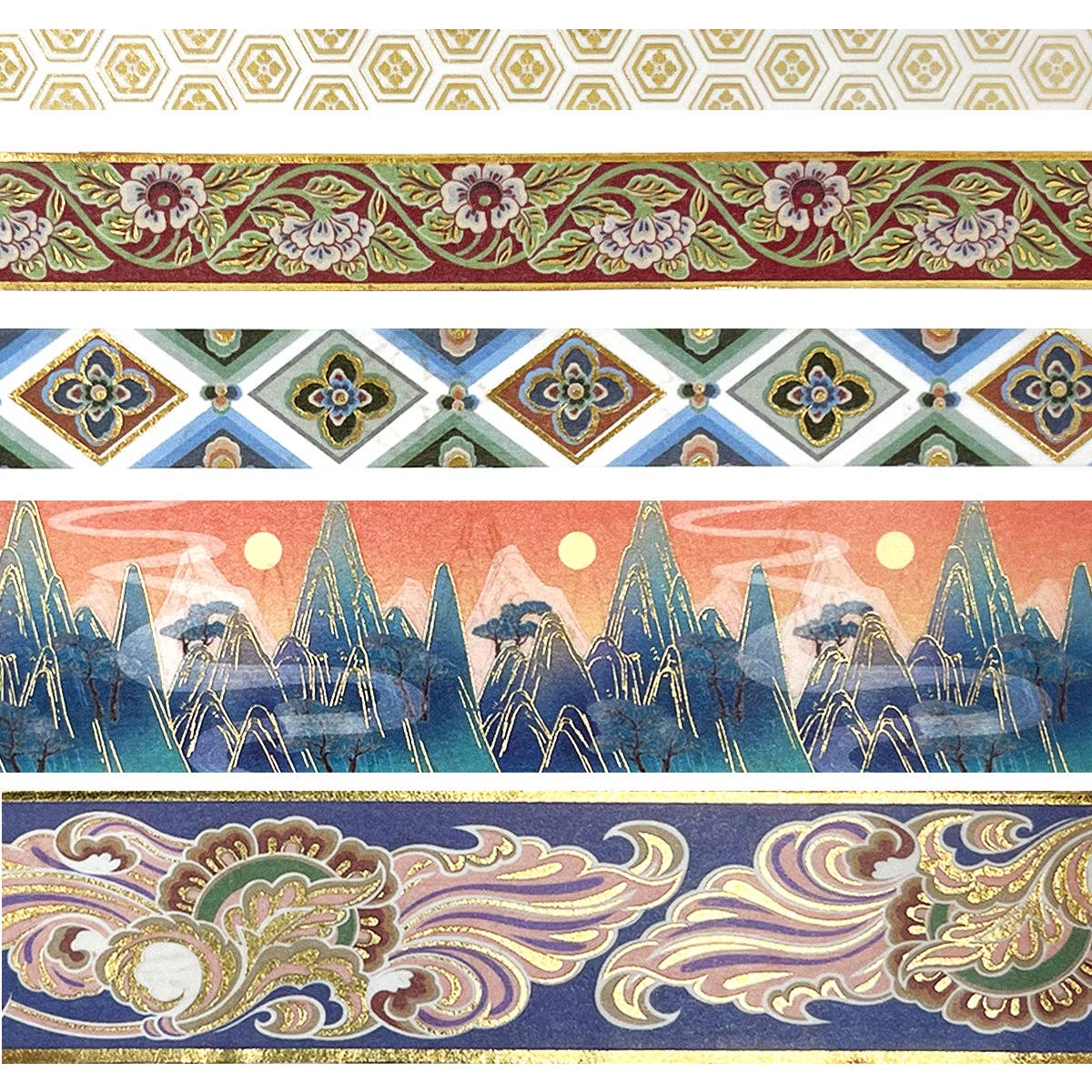 Wrapables.com - Wholesale Washi Tape - Wrapables Decorative Gold Foil Washi Tape and Sticker Set12