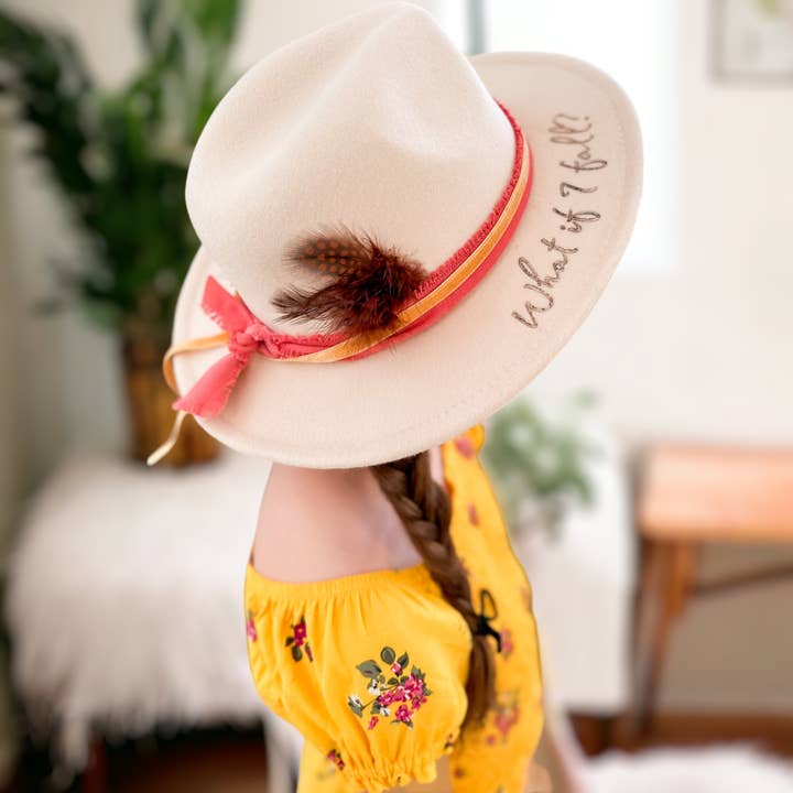 Wild Indigo - Wholesale Kids Hat - Kids - Kids Burnt Hat | Custom Hat| Fedora | Western Hat | Boho