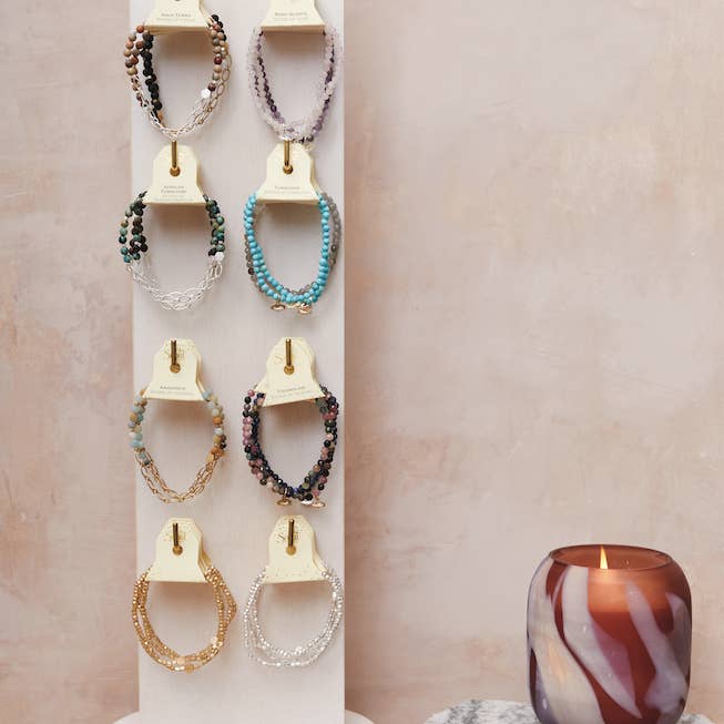 Scout Curated Wears - Wholesale Jewelry Stand & Display - Narrow White Spinning Counter Display2