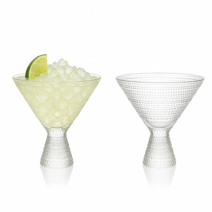 Clear Hobnail Martini Glasses - Set of 1 - (9oz) for wholesale by Lemonsoda