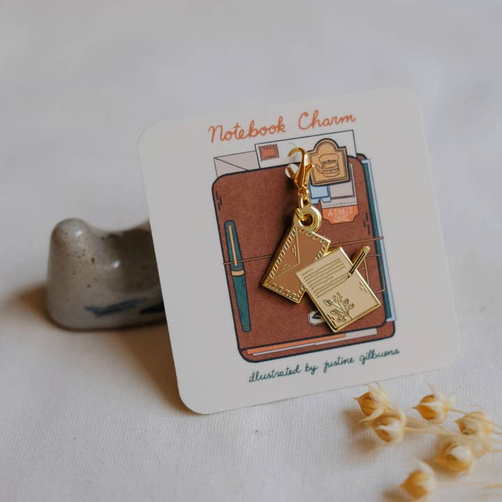 Justine Gilbuena - Wholesale Notebook - Snail Mail Notebook Charm0