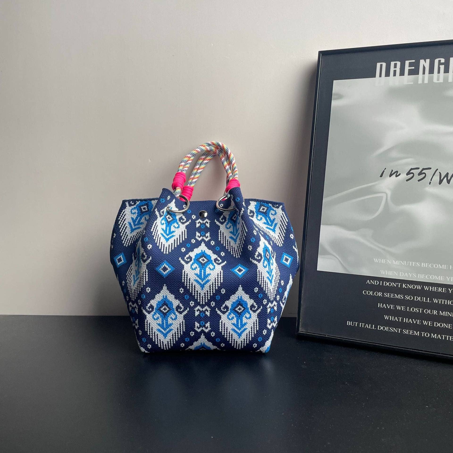 EmberLoom - Wholesale Beach Bag - Women Ikat Print Unique Beach Bag with Colorful Pattern1