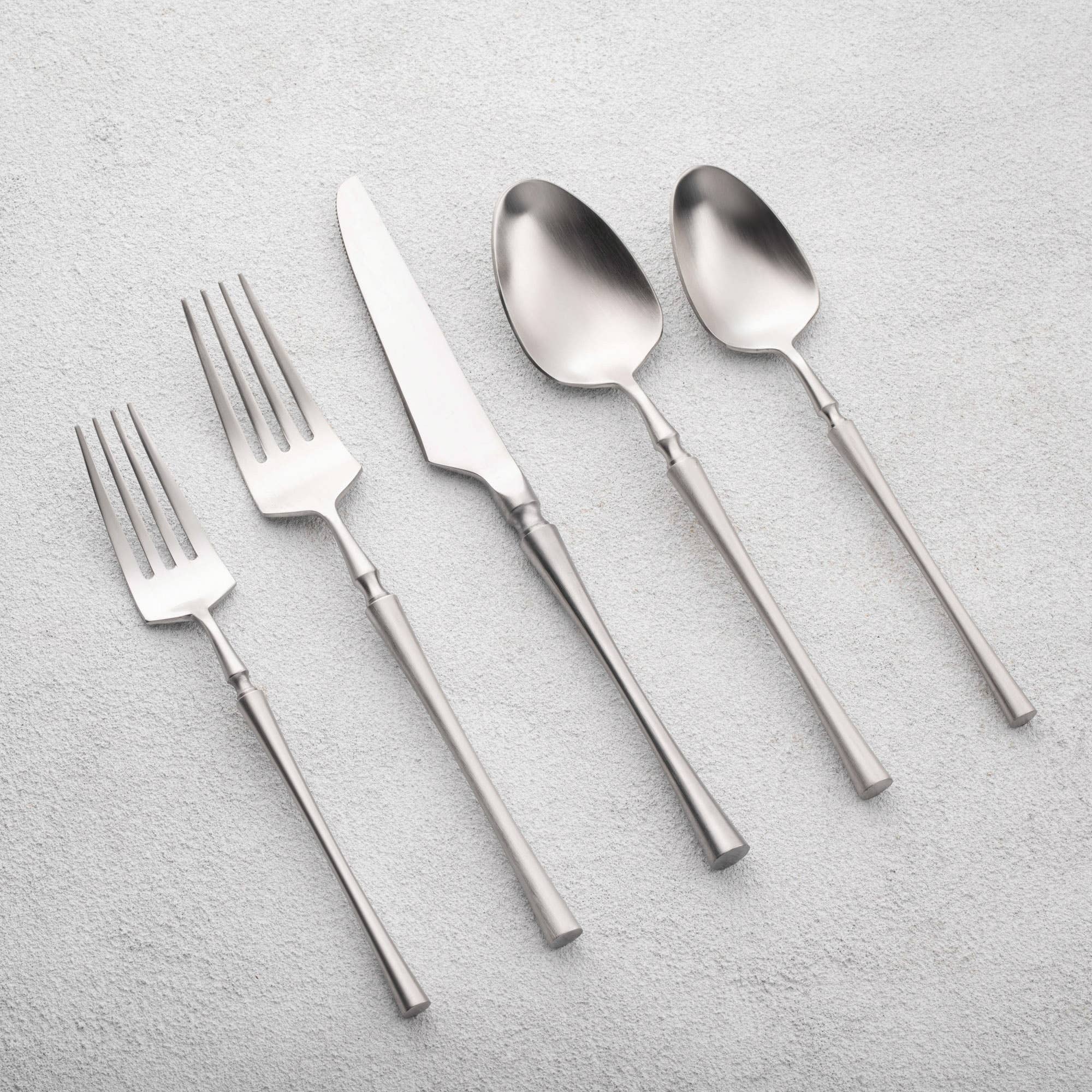 Kadra Kitchenware - Wholesale Flatware Set - Vikko Dine Irene BRUSHED  18/10 Flatware 20 Pc Set3