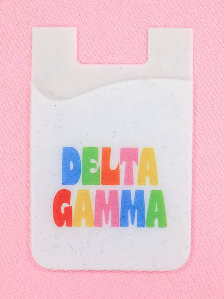 Delta Gamma Sorority Shimmer Phone Wallet for wholesale by Duo Threads