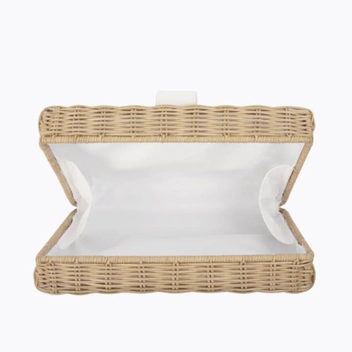 Modern Picnic - Vente Sac/boîte repas - Pochette à Collations en Osier – Pochette d'Été Isolée pour Femmes4