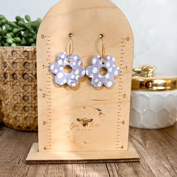 (Copy) Levendar Doodle Dot Flower Earrings for wholesale by Bee Marie Market LLC