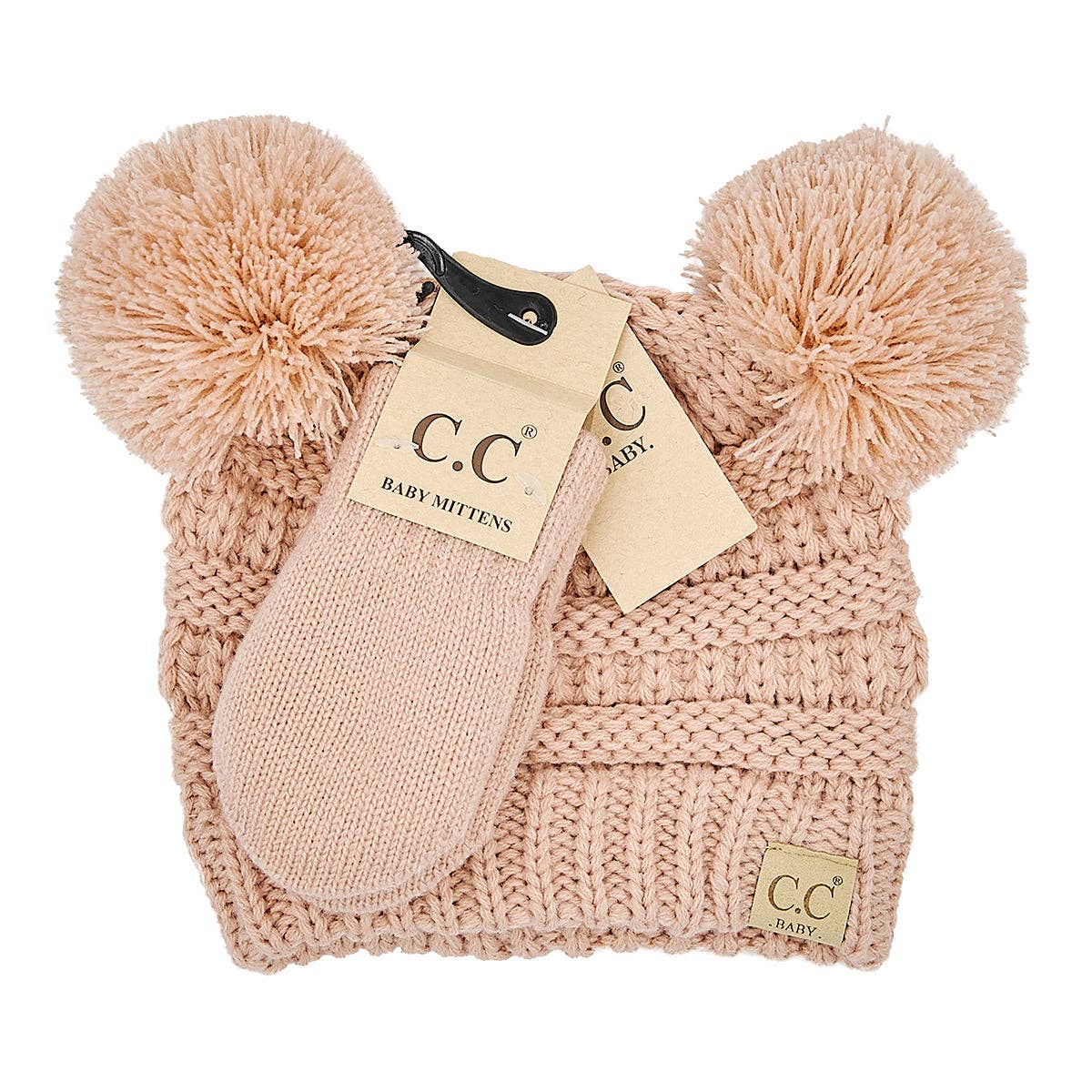 Truly Contagious - Wholesale Clothing Set - Baby - CC Baby Pom Pom Beanie and Mittens Set ( BABY-SET-4 )2
