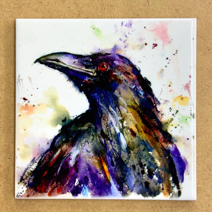 Ceramic Coaster 'TROUBLE' for wholesale by The Art of Dean Crouser Greeting Cards & Stickers