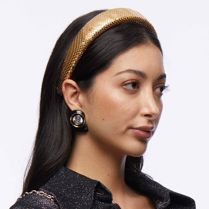 Lele Sadoughi - Wholesale Stud/Post Earrings - JET DECO SWIRL EARRINGS