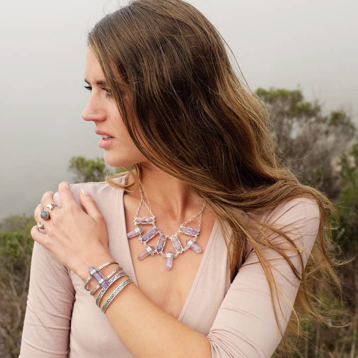 Hiouchi Jewels | Rose & Bolt Grateful Dead Jewelry – Engroshandel Halskæde med store vedhæng – Lonna Kærlighed Halskæde | Sølv9