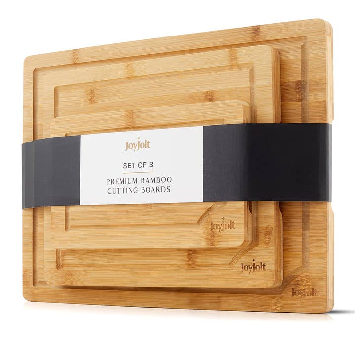 JoyJolt - Wholesale Cutting Board - Bamboo Cutting Board - Set of 3 Different Sizes4