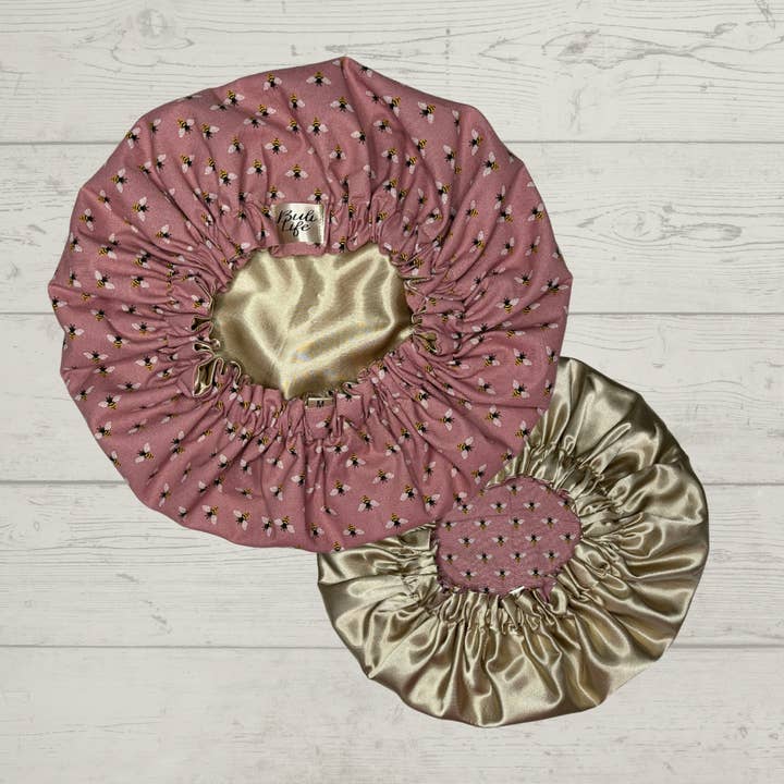 Bee Hive Satin Lined Bonnet for wholesale by Buli Life