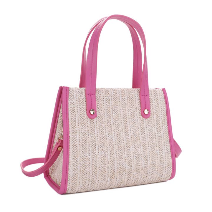 Annabelle Straw Mini Tote Crossbody for wholesale by MALI + LILI