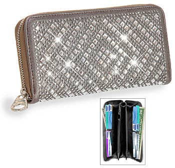 Handbag Express – wholesale Wallet – Women's – Unique Rhinestone Design Accordion Wallet9