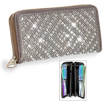 Handbag Express – wholesale Wallet – Women's – Unique Rhinestone Design Accordion Wallet9