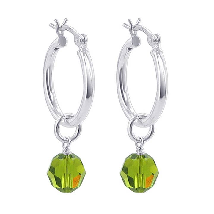 Orecchini a cerchio in argento sterling 925 con cristalli austriaci Gioielli eleganti e scintillanti per donne Regalo fatto a mano per lei per la vendita all'ingrosso da parte di Gem Avenue Wholesale