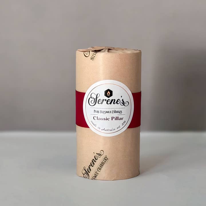 Beeswax Pillar Candles | Classic | 15cm for wholesale by Serenes Beeswax Chandlery