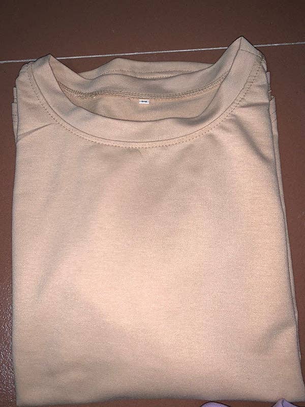 Sheer Trend – Túnica - Mulher por atacado – Camisetas simples de mangas compridas de cor sólida15