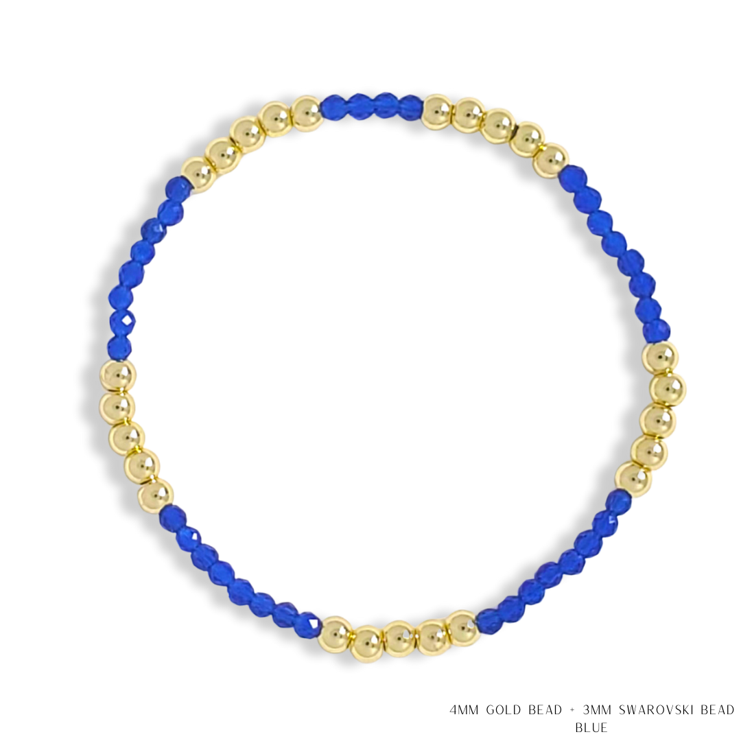 Savvy Bling - Vendita all'ingrosso Bracciale con perline - Bracciale con Perline in Oro e Cristalli Swarovski - Più Colori7