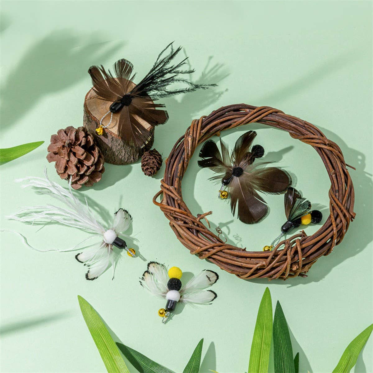 PAWPAWwholesale - Wholesale Pet Toy - Cat - Insect Teaser Wand for Cats – Refill Bug Heads_CWMM679519