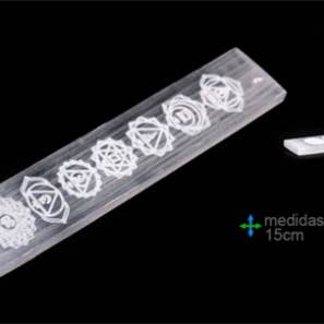Selenite Incense Holder 7 Chakras 10cm for wholesale by Green Tree
