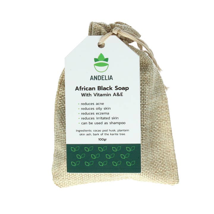 Andelia – wholesale Tvål – Afrikansk svart tvål | från Ghana 100gr