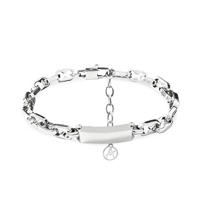 MEN'S CHAIN BRACELET WITH NAMEPLATE for wholesale by AMORINO SRL