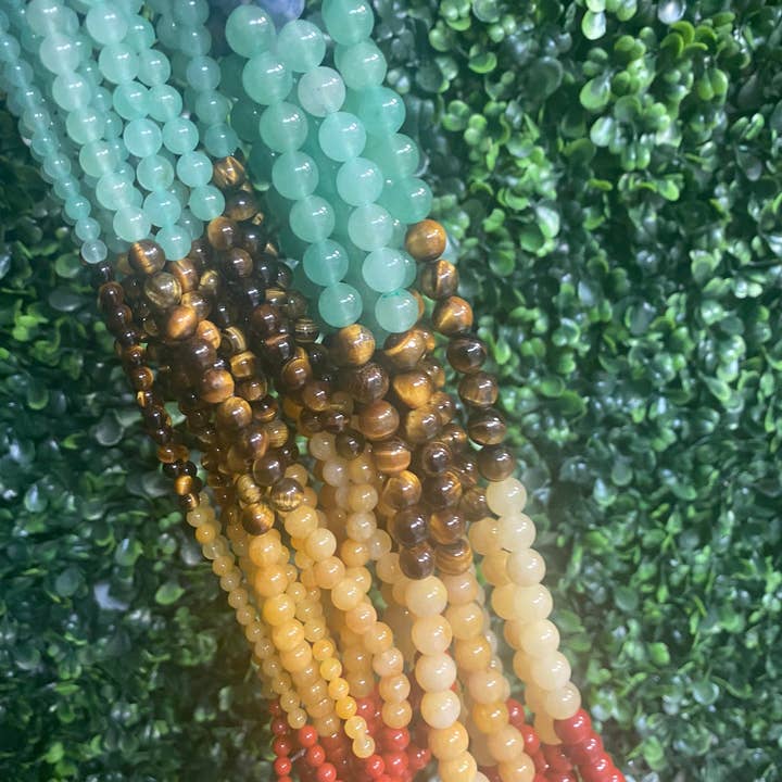 The Bead Bazaar - Wholesale Beads - Chakra Bead Strand, Natural Healing Gemstone Strand, Chakra8