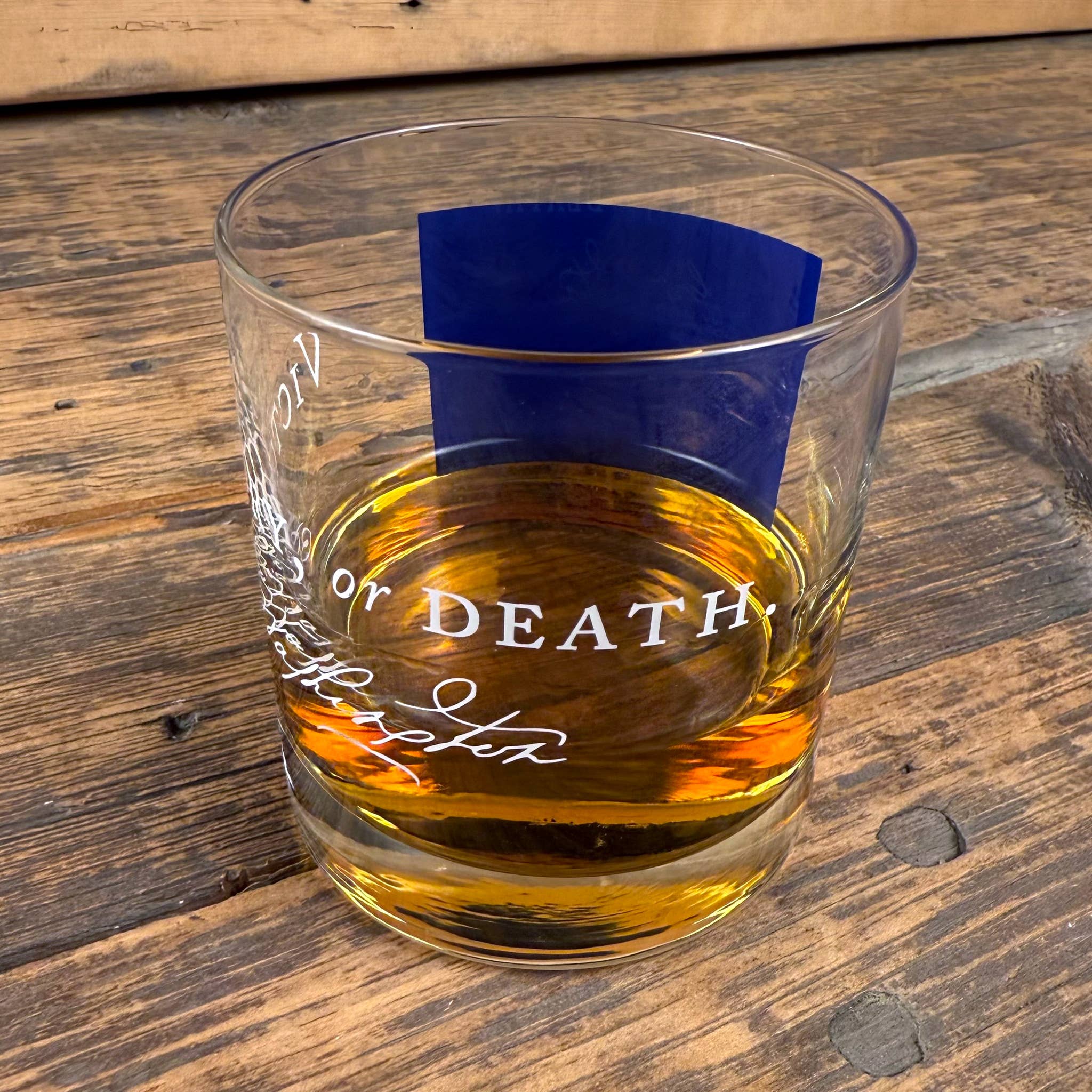 Liberty & Co. - Wholesale Cocktail/Liquor Glass - Victory or Death Whiskey Glass featuring George Washington's5