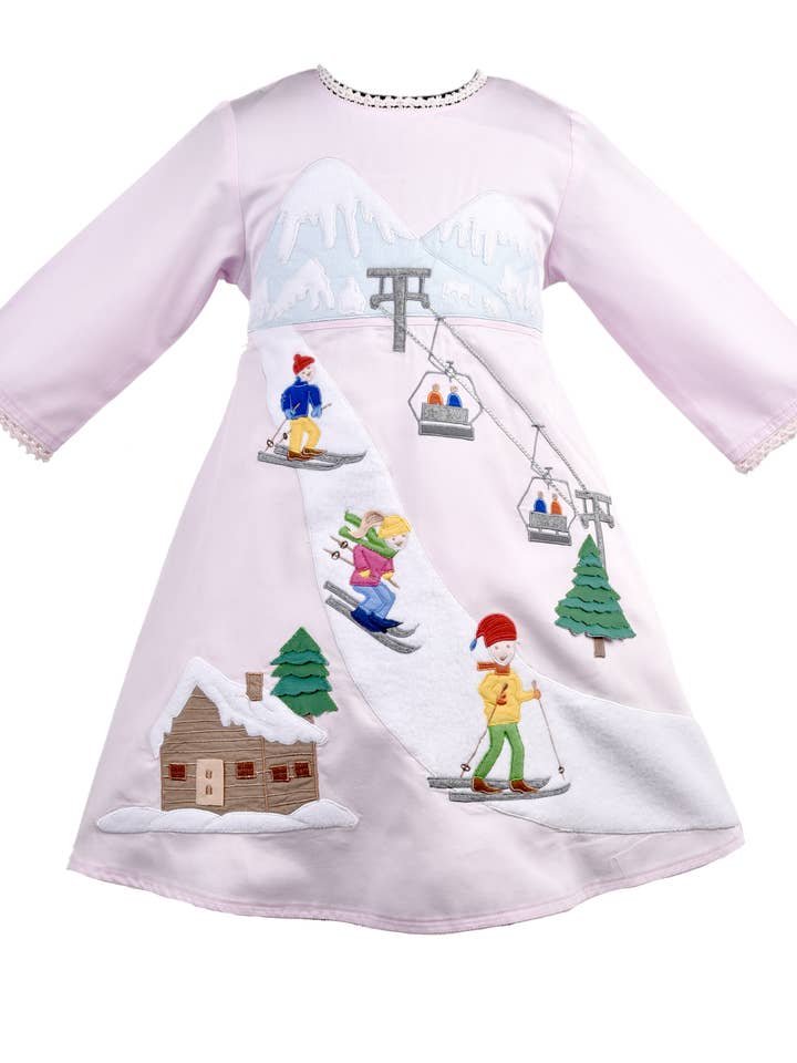 Ski Holiday jurk voor wholesale door Cotton Kids