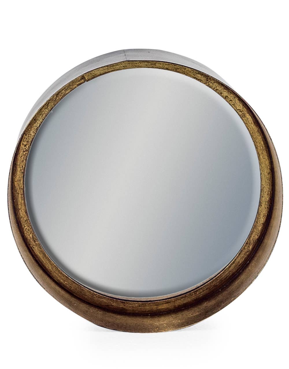 McGowan & Rutherford Ltd - Wholesale Wall Mirror - Black and Bronze Deep Framed Cylinder Mirror 21cm0