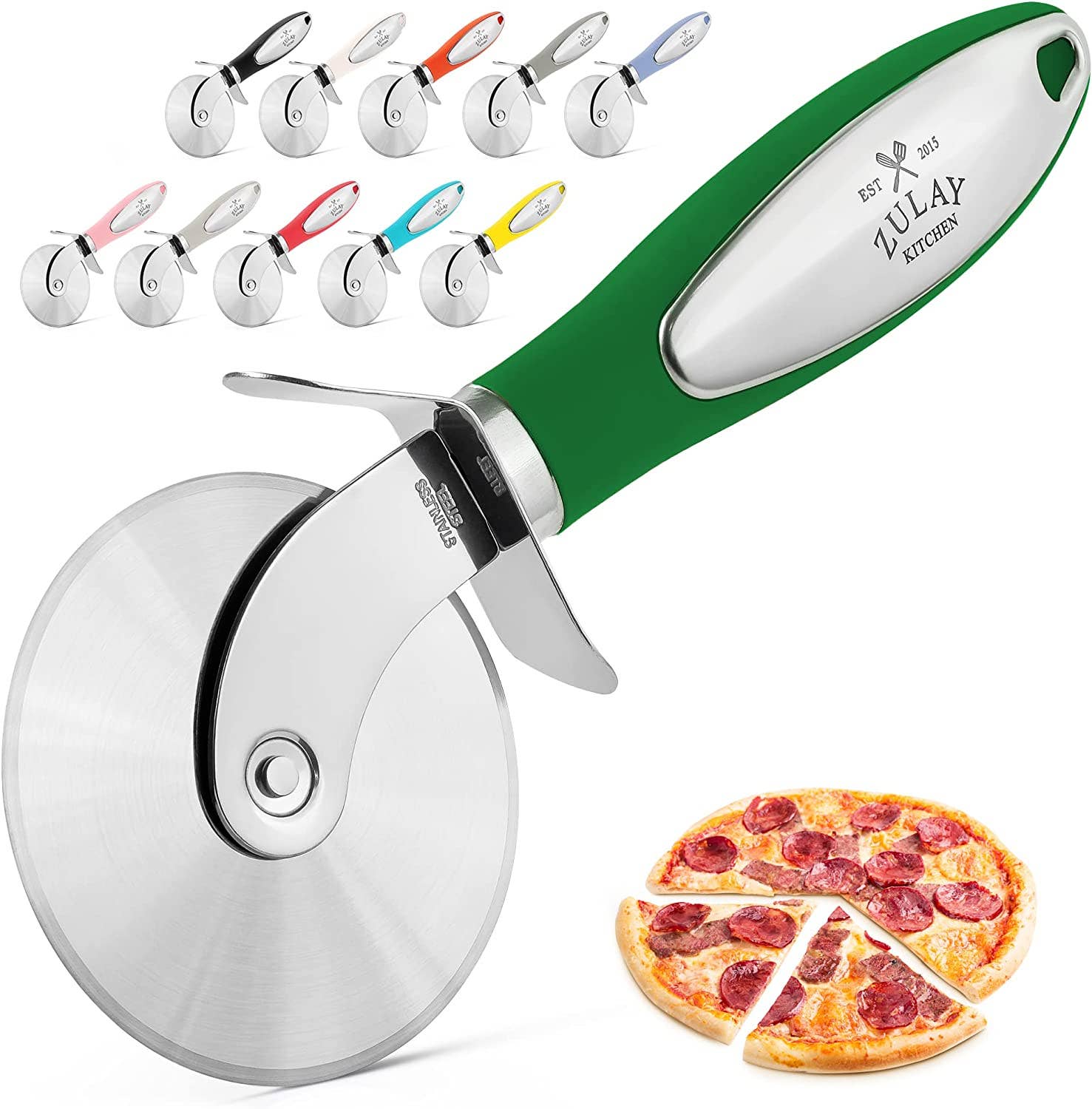 Zulay Kitchen - Vente Roulettes à pizza - Roue de découpe à pizza en acier inoxydable15