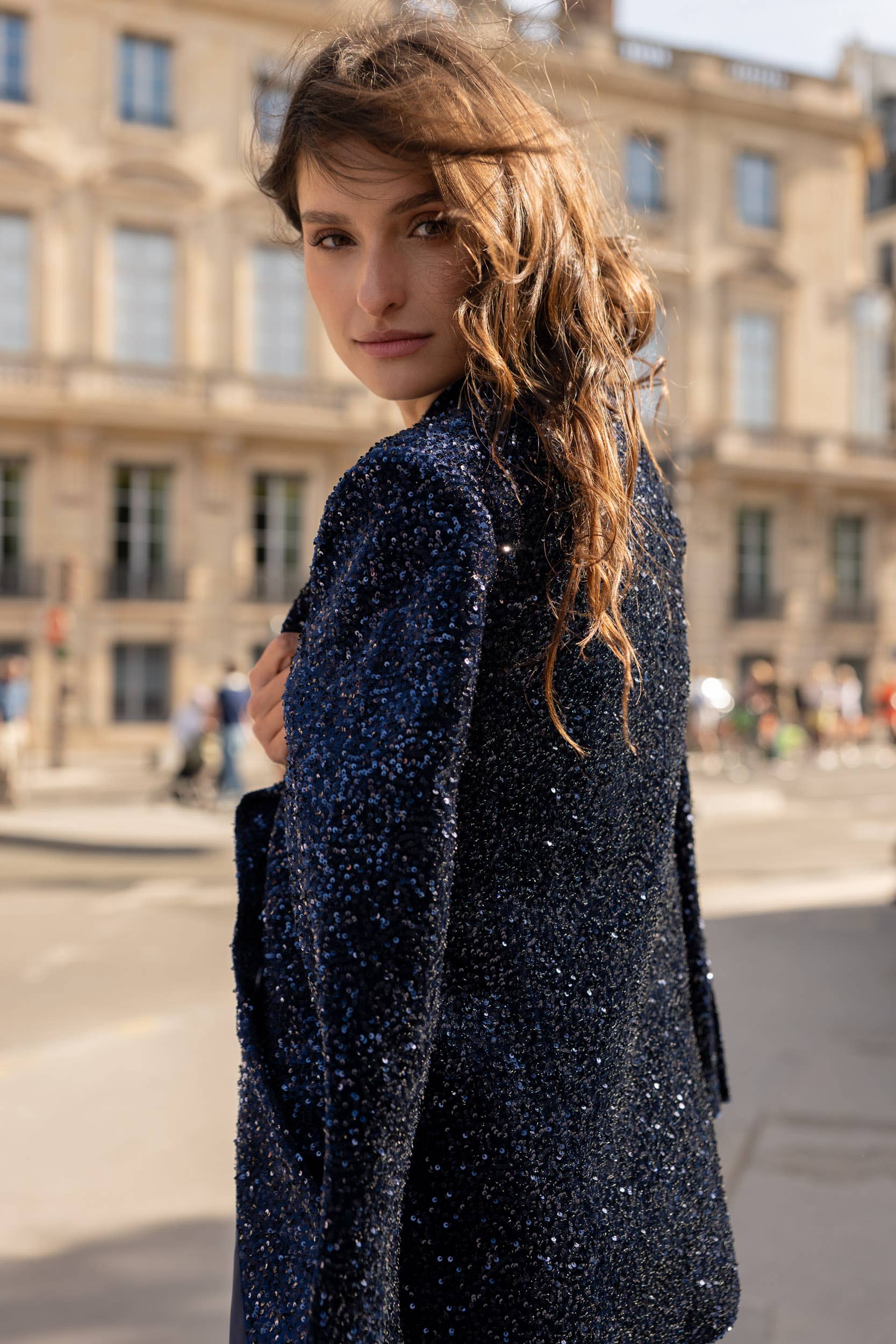 Attentif Paris - Wholesale Blazer - Women's - Straight-cut sequin blazer27